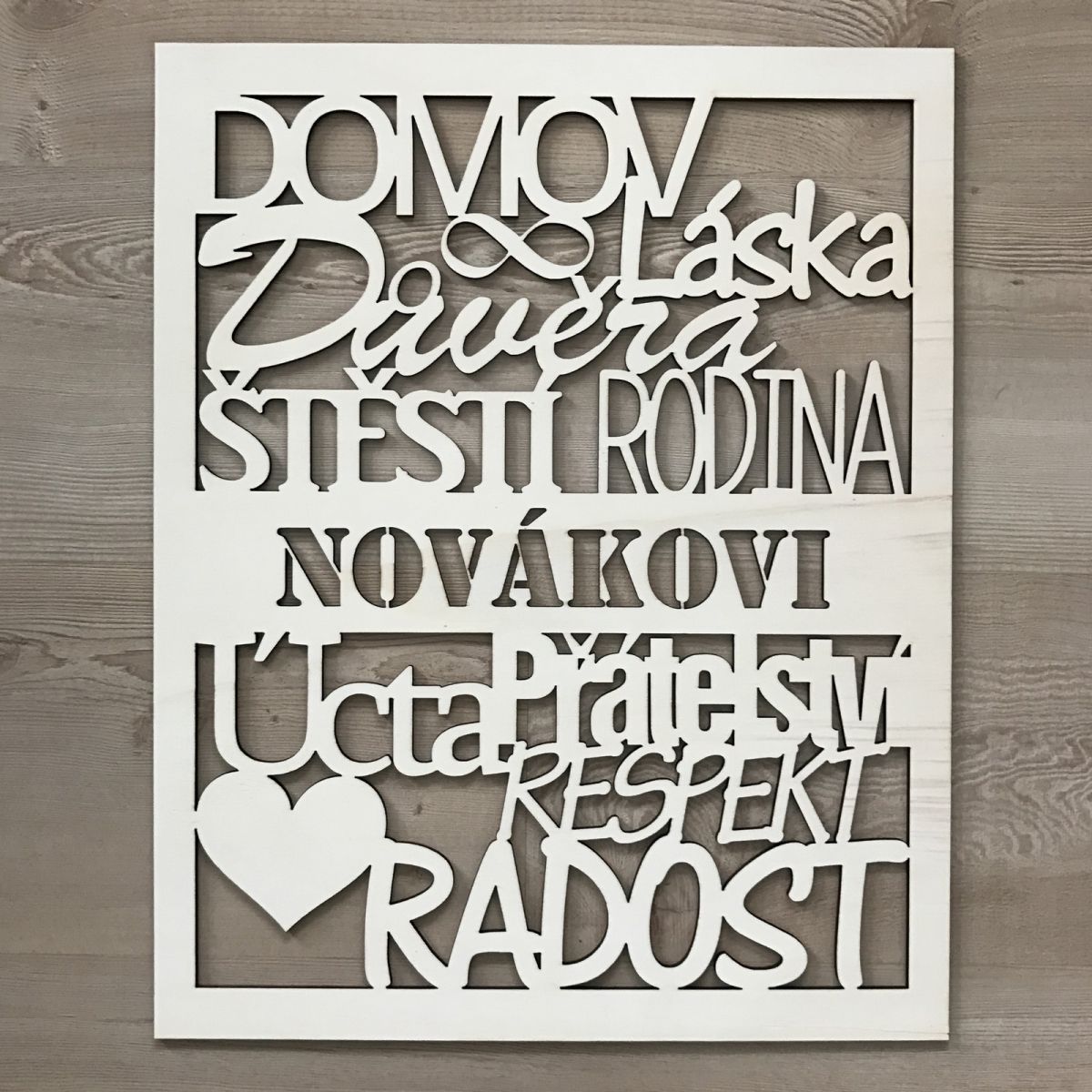 Dekorace Domov 50x40cm