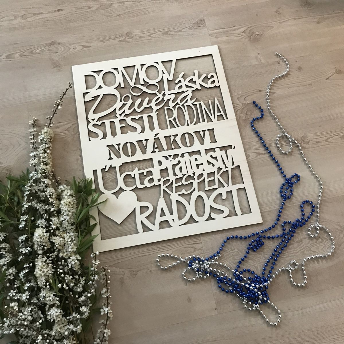 Dekorace Domov 50x40cm