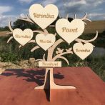 Rodinný strom se srdíčky