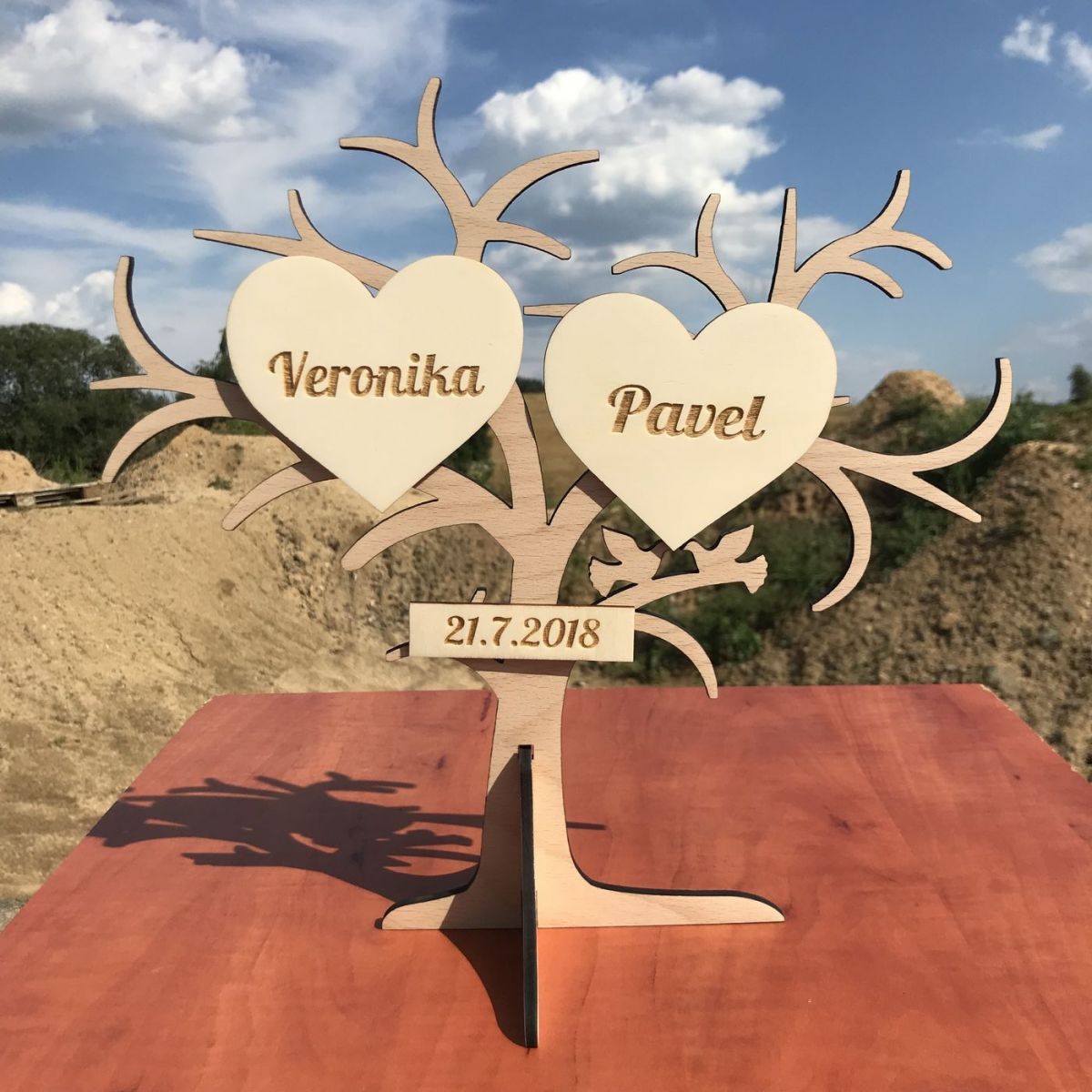 Rodinný strom se srdíčky