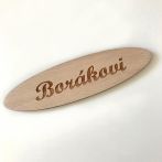 Cedulka na dveře - dřevěná kulatá