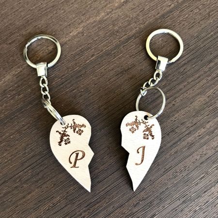 Přívěšek na klíče - Srdce pro pár