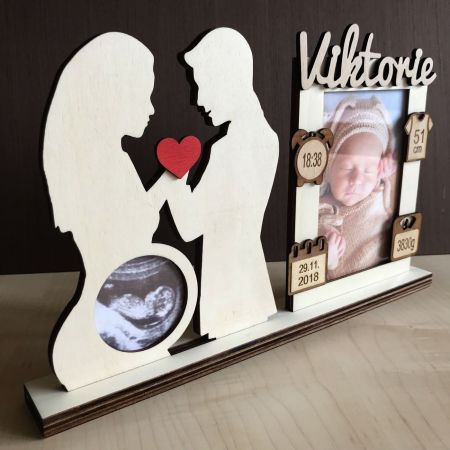 Rámeček na fotky - Narození dítěte + ultrazvuk