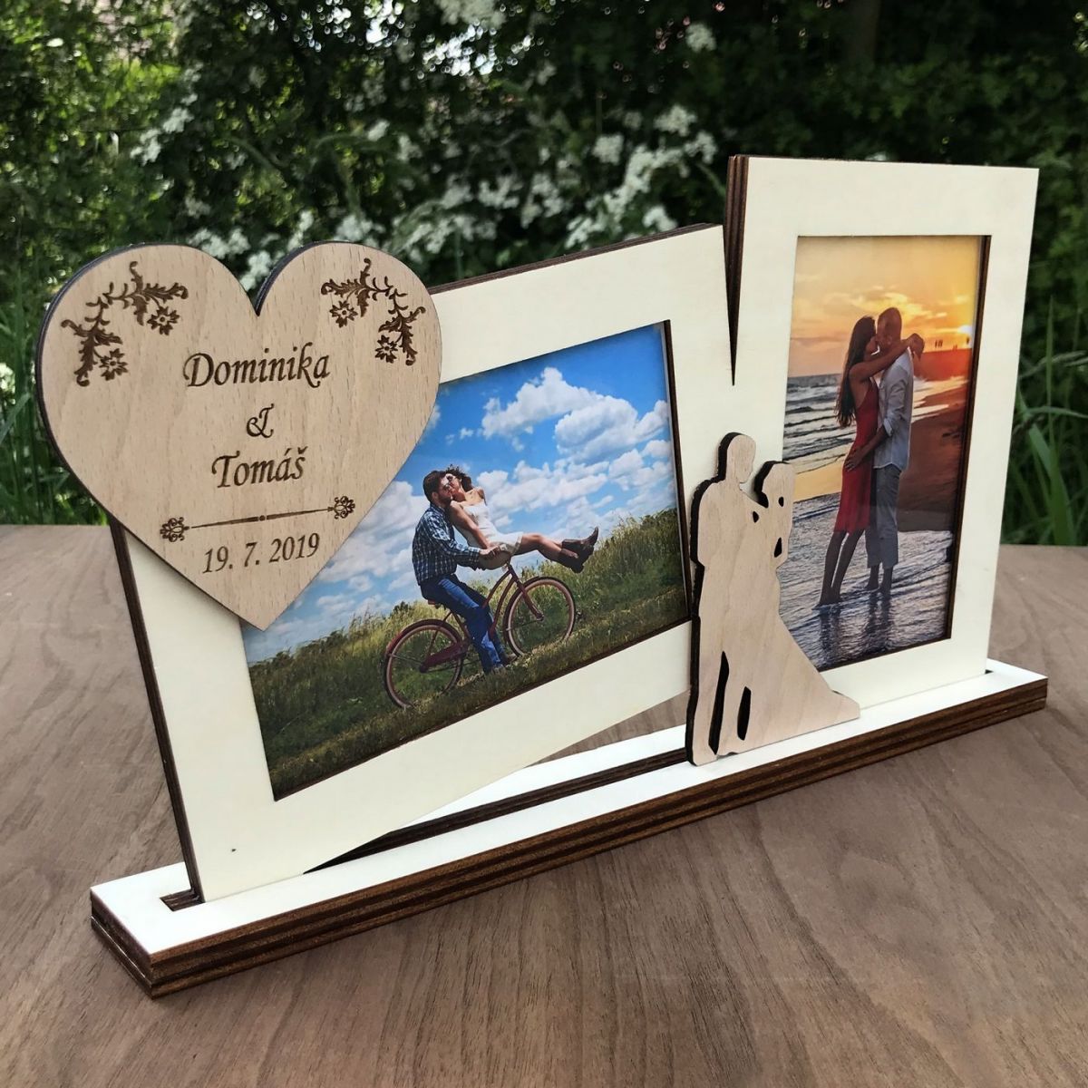 Rámeček na 2 fotky - svatební motiv