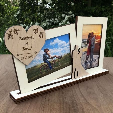 Rámeček na 2 fotky - svatební motiv
