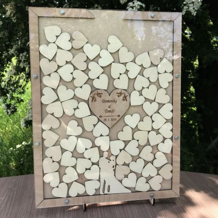 Obraz se srdíčky - kniha hostů (guestbook)