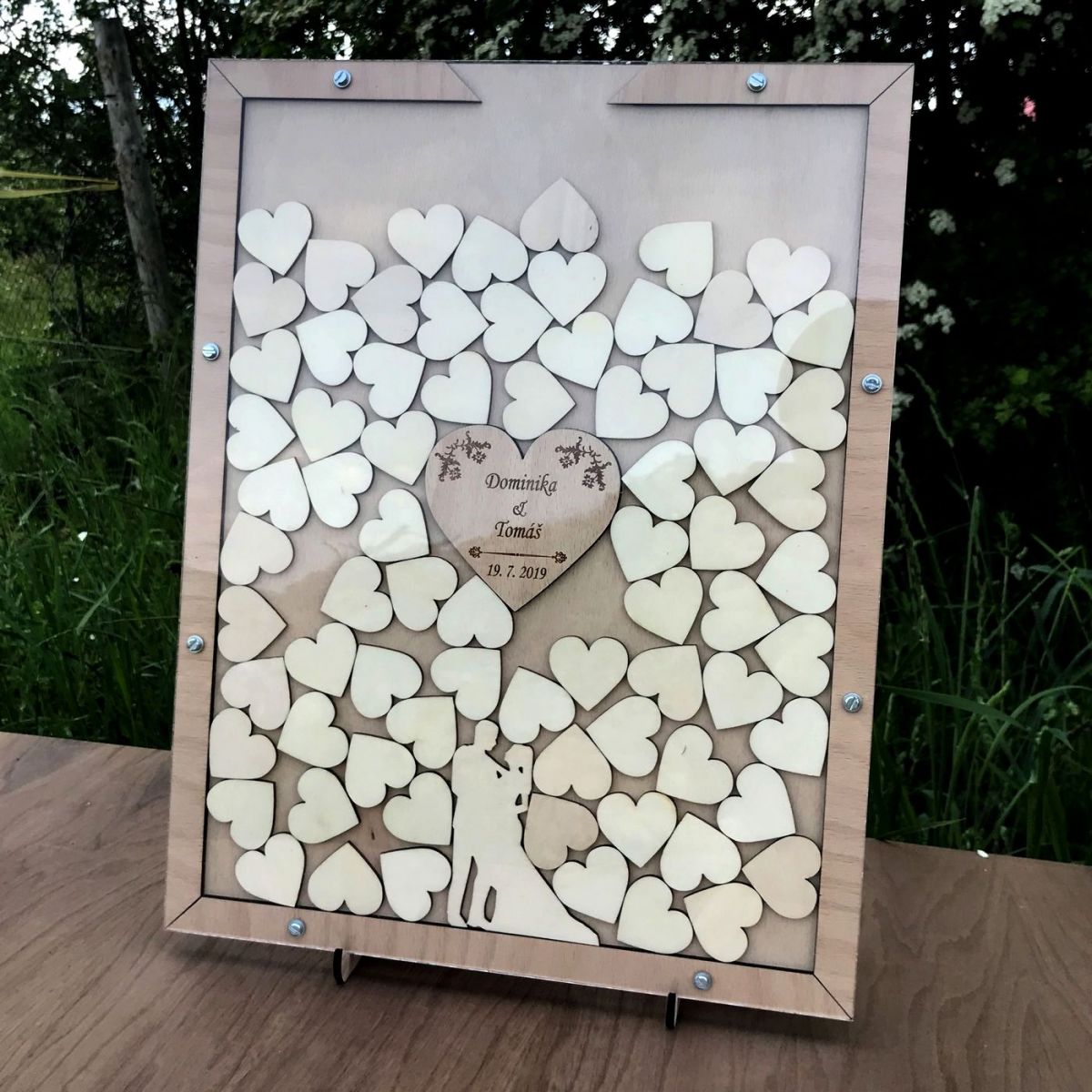 Obraz se srdíčky - kniha hostů (guestbook)