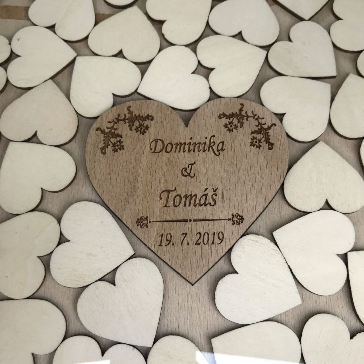 Obraz se srdíčky - kniha hostů (guestbook)