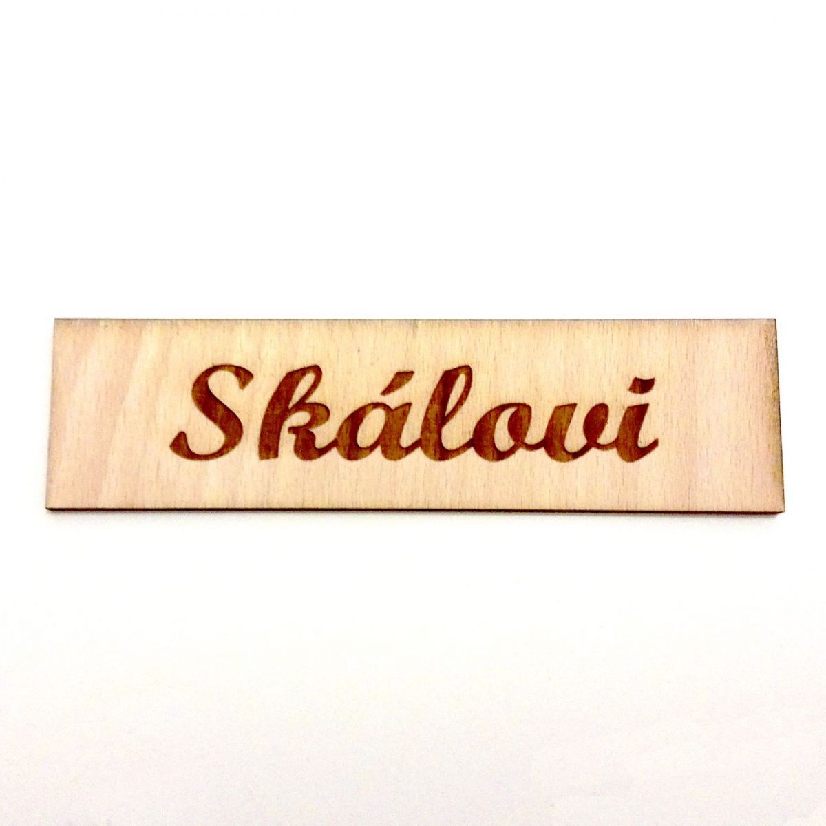 Cedulka na dveře - dřevěná hranatá