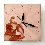 Dřevěné hodiny s fotkou nebo logem, velikost 20x20cm